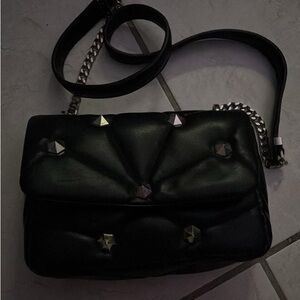 Zara Black Studded Crossbody Bag